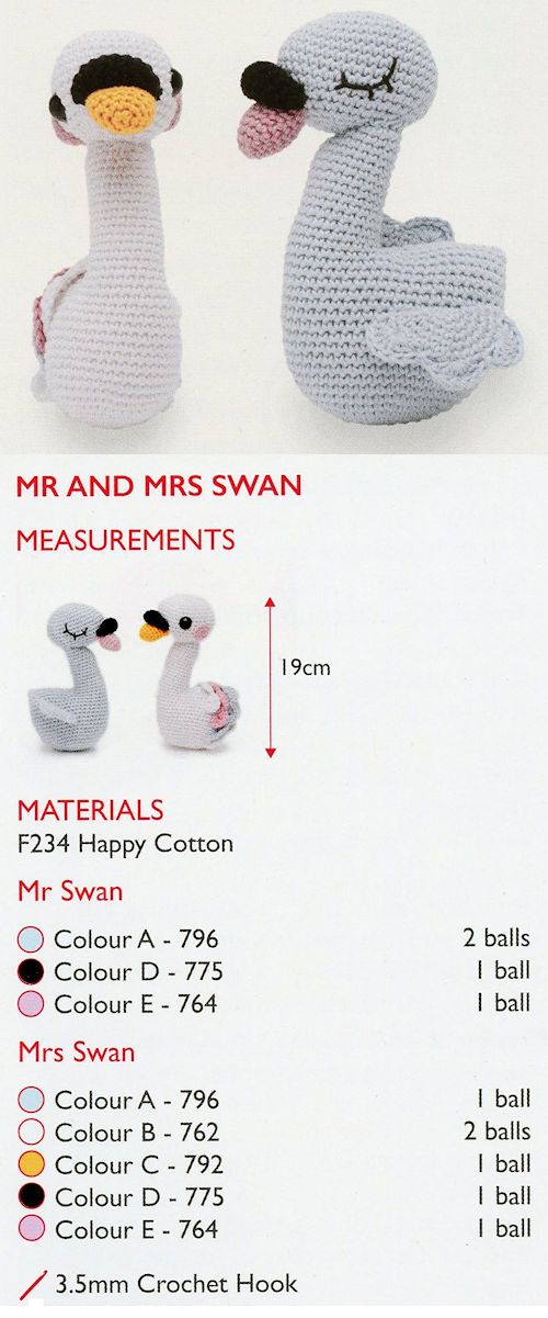 Sirdar Happy Cotton Book 3 - Mr. & Mrs. Swan