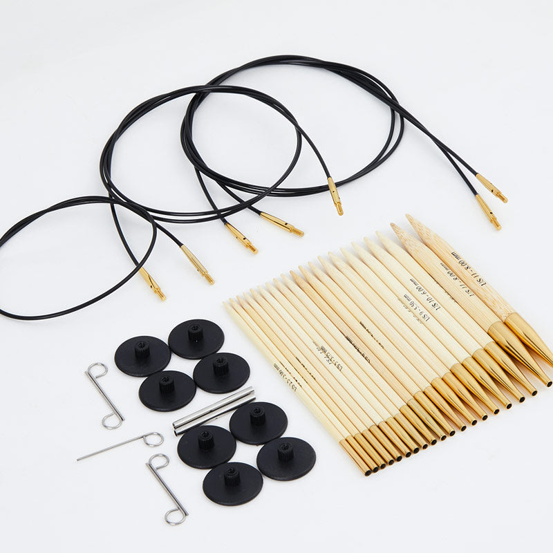 Knitter's Pride Bamboo Interchangeable Deluxe Knitting Needle Set