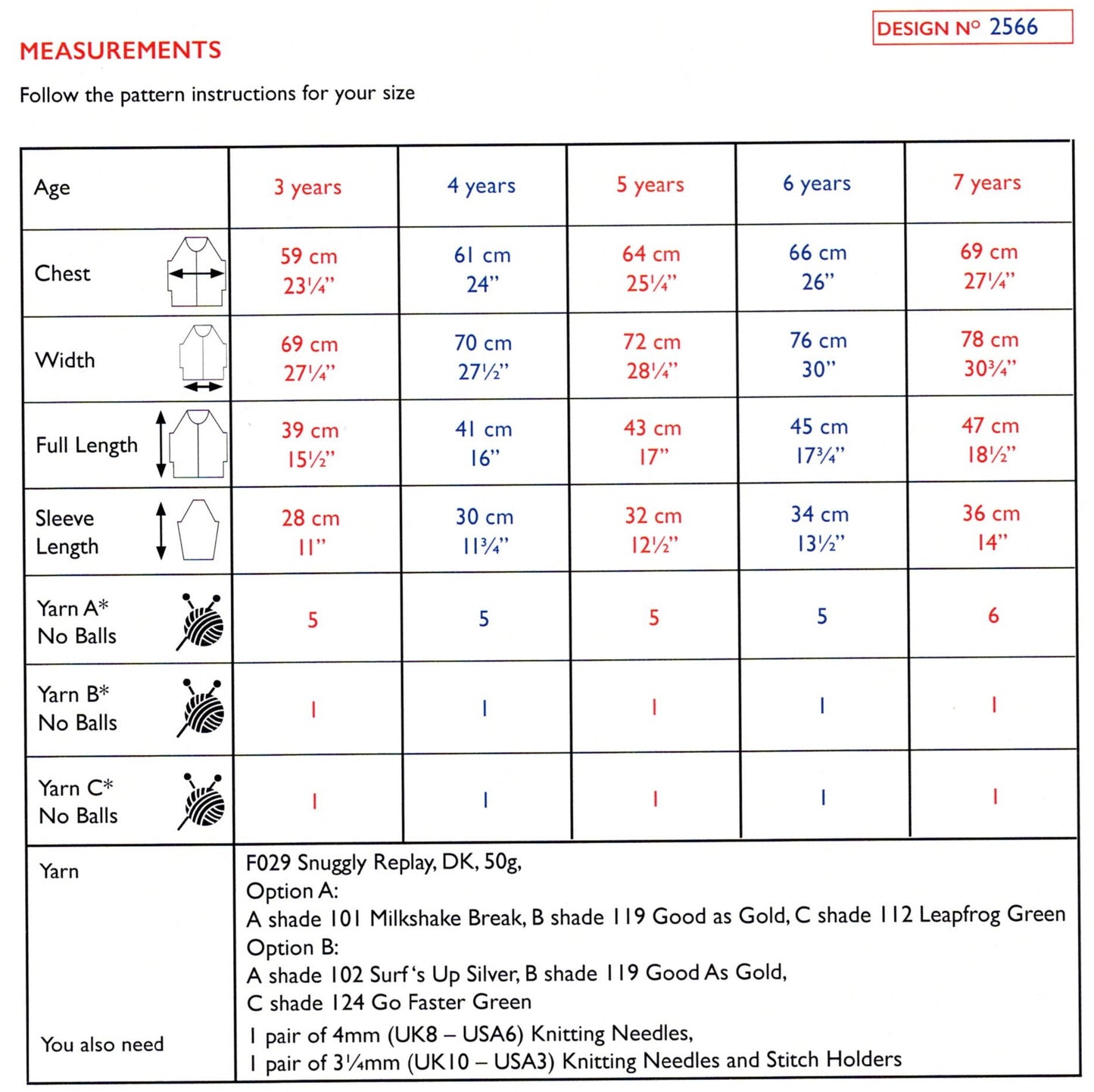 Sirdar Snuggly Replay Leaflet 2566