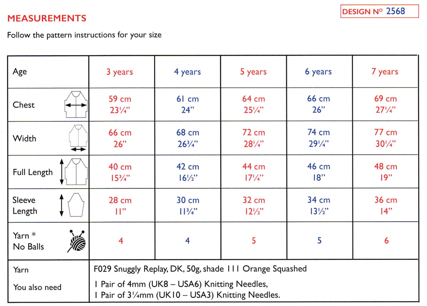 Sirdar Snuggly Replay Leaflet 2568