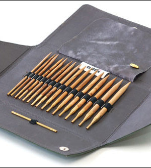 Addi Click Olive Wood Interchangeable Circular Knitting Needle Set