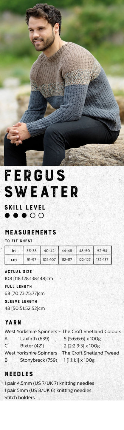 The Croft:  Shetland Colours -- Fergus Sweater