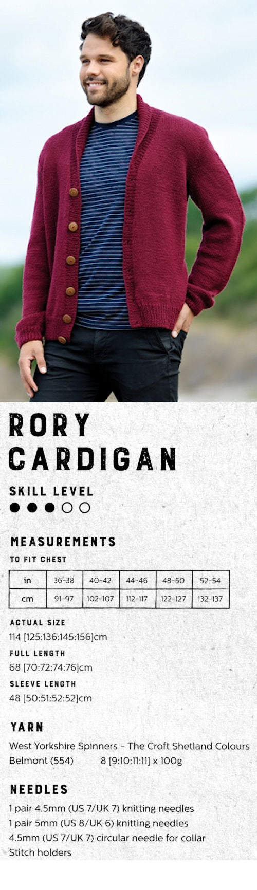 The Croft:  Shetland Colours -- Rory Cardigan