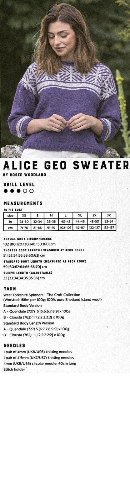 The Croft:  Shetland Country -- Alice Geo Sweater