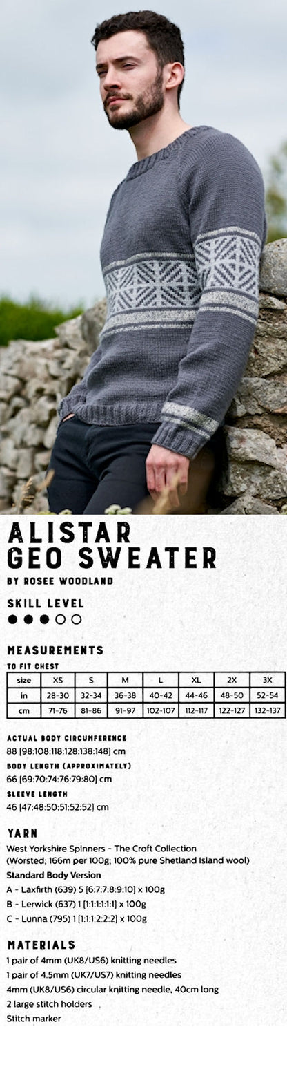 The Croft:  Shetland Country -- Alistar Geo Sweater