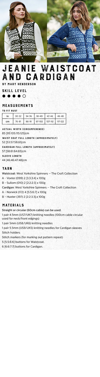 The Croft:  Shetland Country -- Jeanie Waistcoat and Cardigan