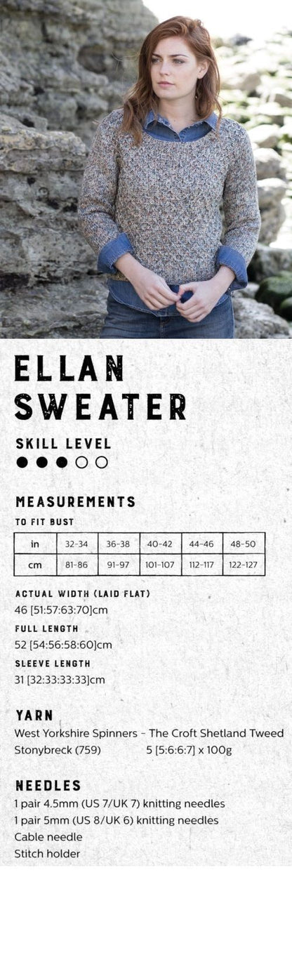 The Croft:  Shetland Tweed -- Ellan Pullover