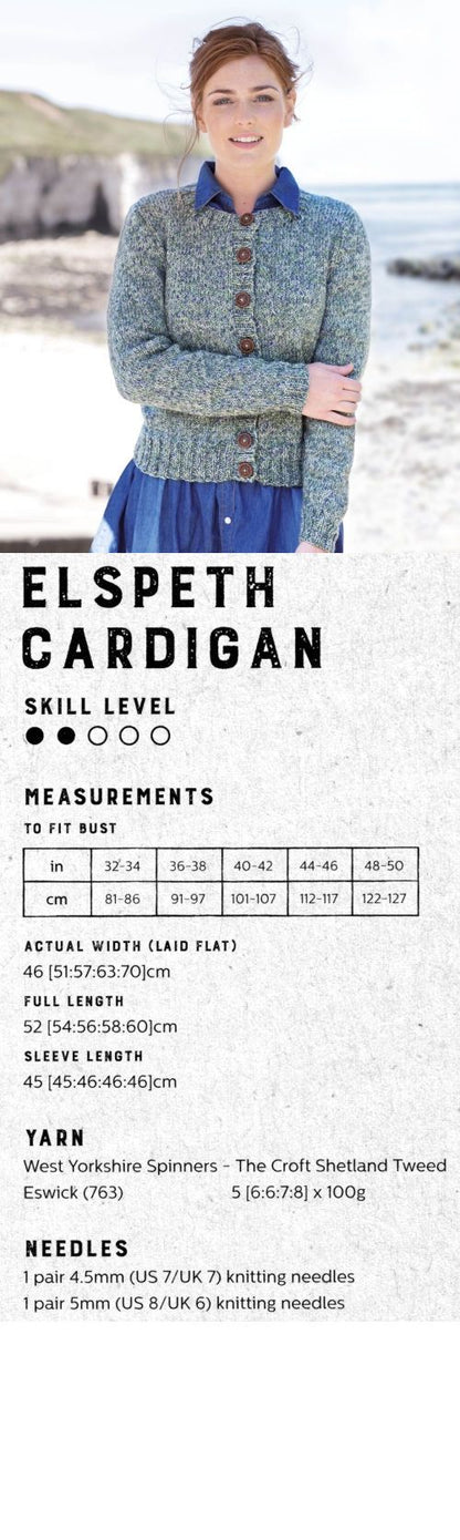 The Croft:  Shetland Tweed -- Elspeth Cardigan