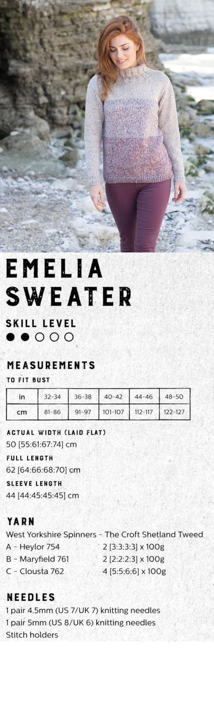 The Croft:  Shetland Tweed -- Emelia Pullover
