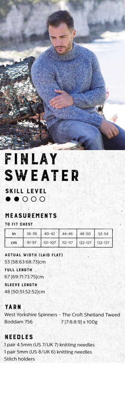 The Croft:  Shetland Tweed -- Finlay Pullover