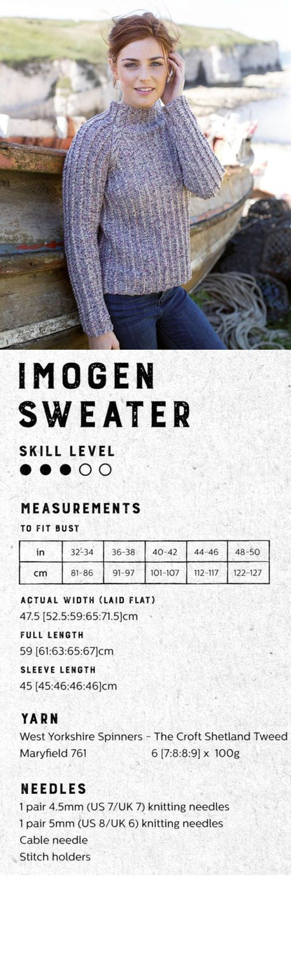 The Croft:  Shetland Tweed -- Imogen Pullover