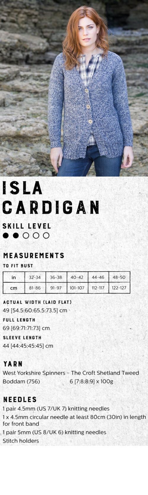 The Croft:  Shetland Tweed -- Isla Cardigan