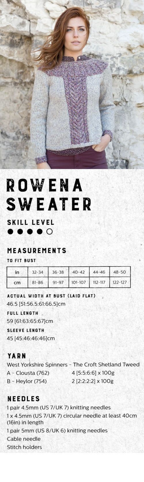 The Croft:  Shetland Tweed -- Rowena Pullover