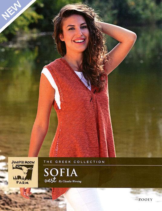 Sofia Vest Pattern Leaflet by Claudia Wersing for Juniper Moon Farm