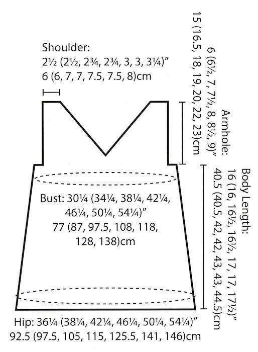 Sommer Sleeveless Top Pattern Leaflet by Mari Chiba for Juniper Moon Farm - Schematic