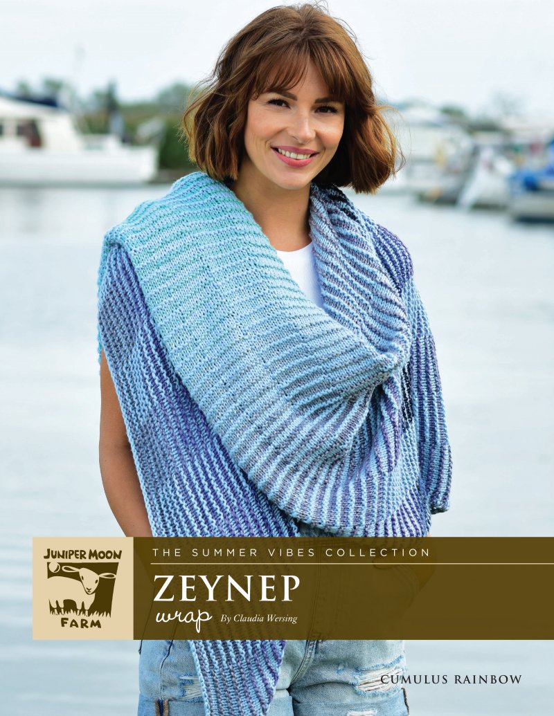 Zeynep Wrap Pattern Leaflet by Claudia Wersing for Juniper Moon Farm