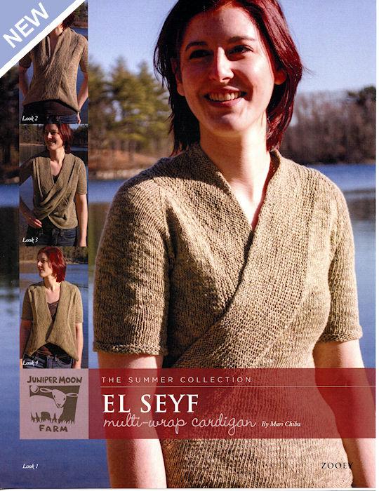 El Seyf Multi-Wrap Cardigan Pattern Leaflet by Mari Chiba for Juniper Moon Farm